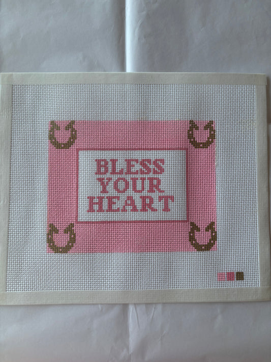 Bless Your Heart Needlepoint Canvas